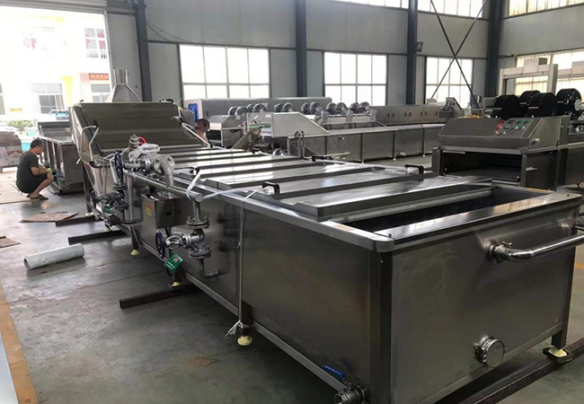 our company prepare to assemble a large pasteurizing, cooling, lifting, drying assembly line exported to South Korea. (1)